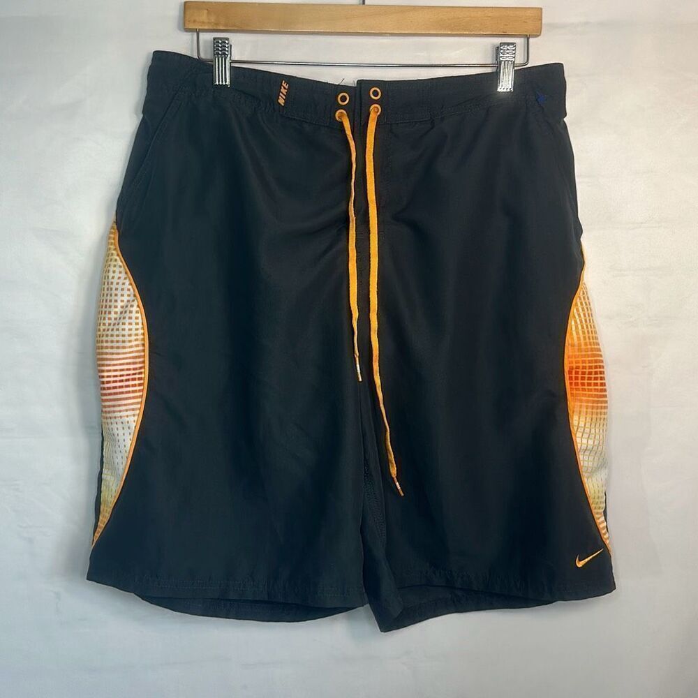Nike Men’s Mesh Lined Swim Board Shorts Trunks Size XL Charcoal Gray Black‎